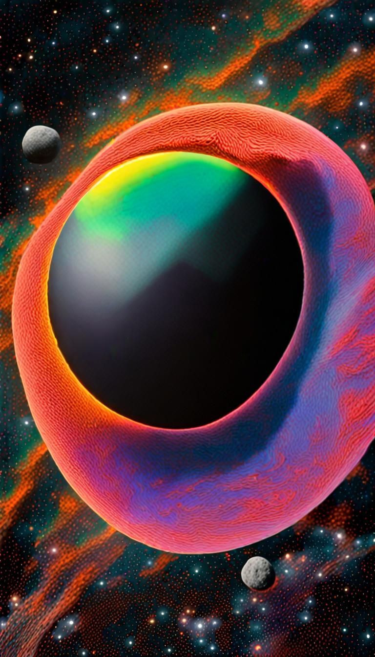 Antimatter Asteroid Enters Black Hole in Psychedelic 3D