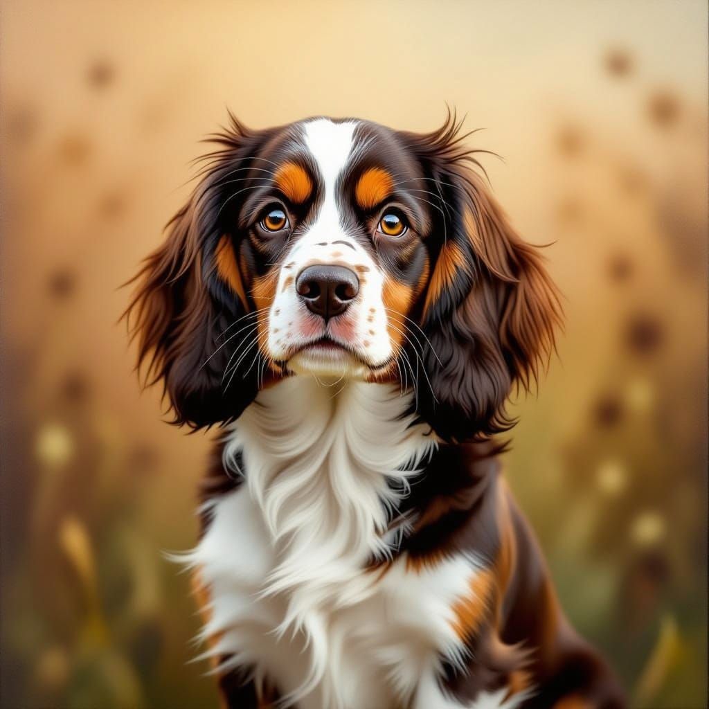 Realistic Oil Painting of a Cocker Spaniel
