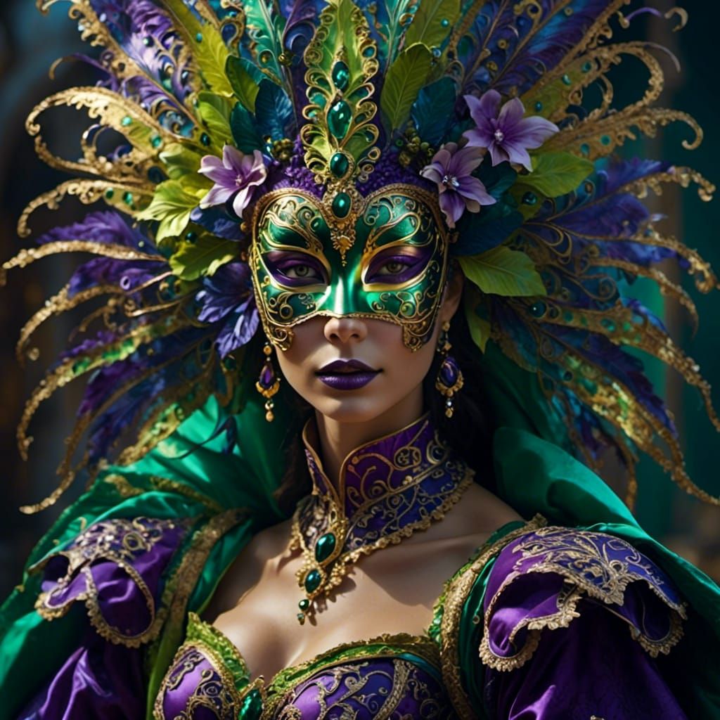 <lora:Venetian Mask GO-888:1.0> Beautiful woman with Venetia...