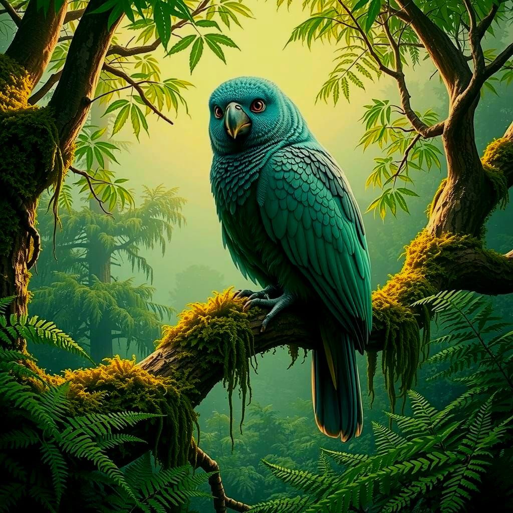 AI Generated Image of a Kākāpō