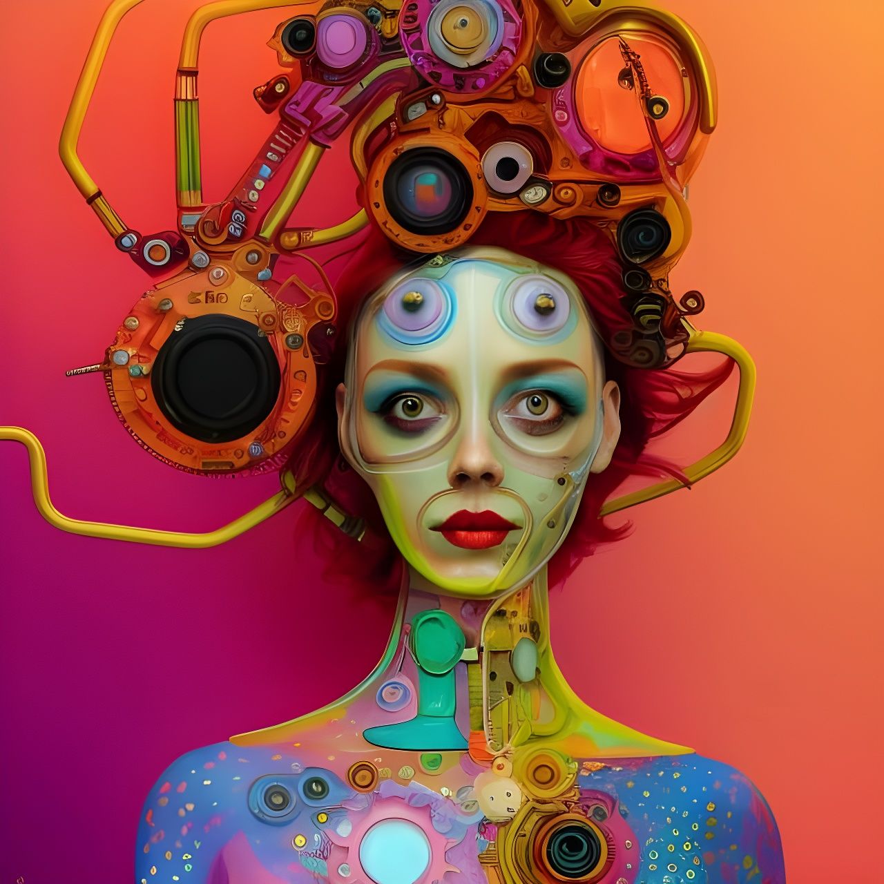 Colorful creature portrait