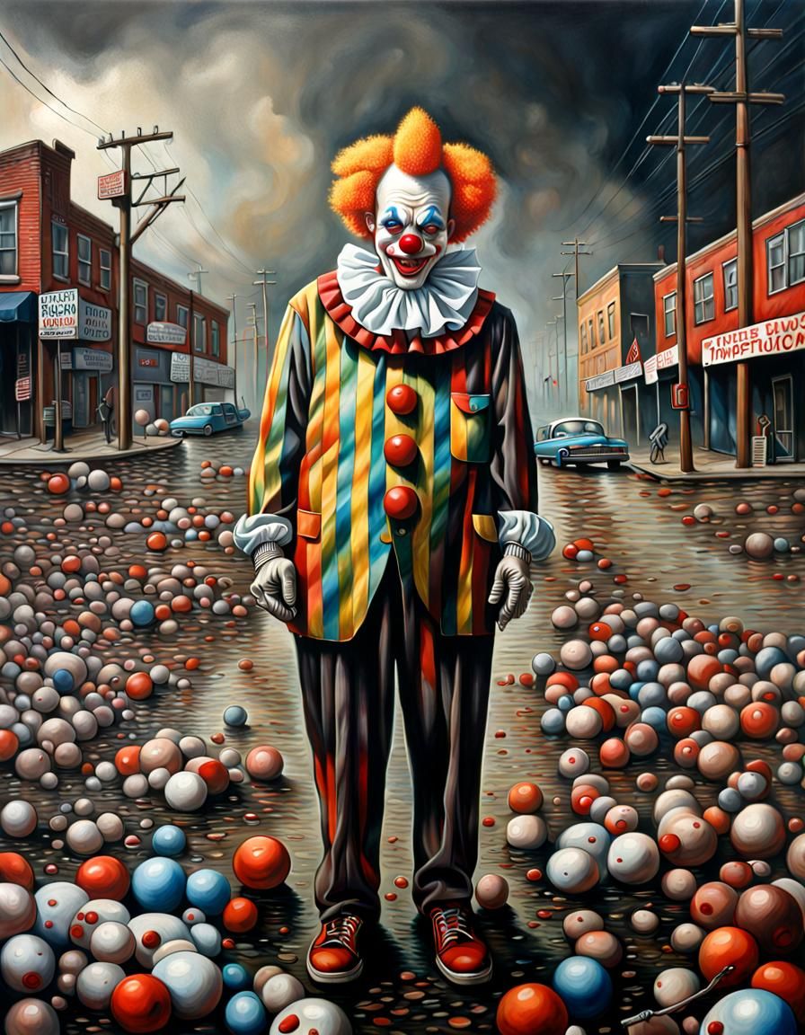Disturbing Clown Pollution in Satirical Style
