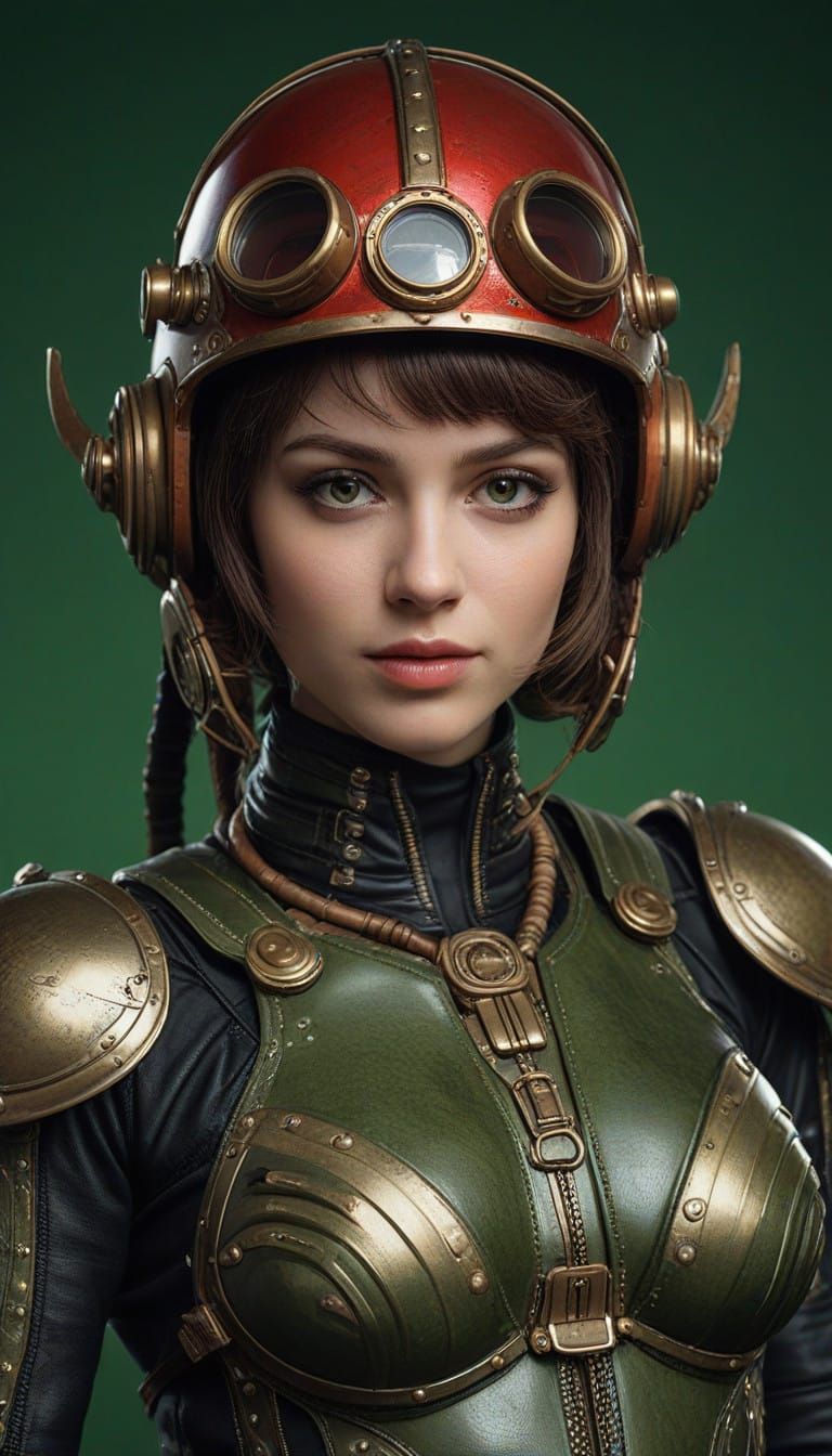 Enchanting Steampunk Alien in Charismatic Portrait
