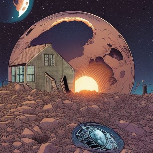 The moon crashed into the Earth ๐