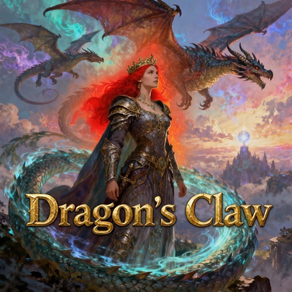 Dragon Queen Seeks Legendary Artifact in Epic Fantasy Art