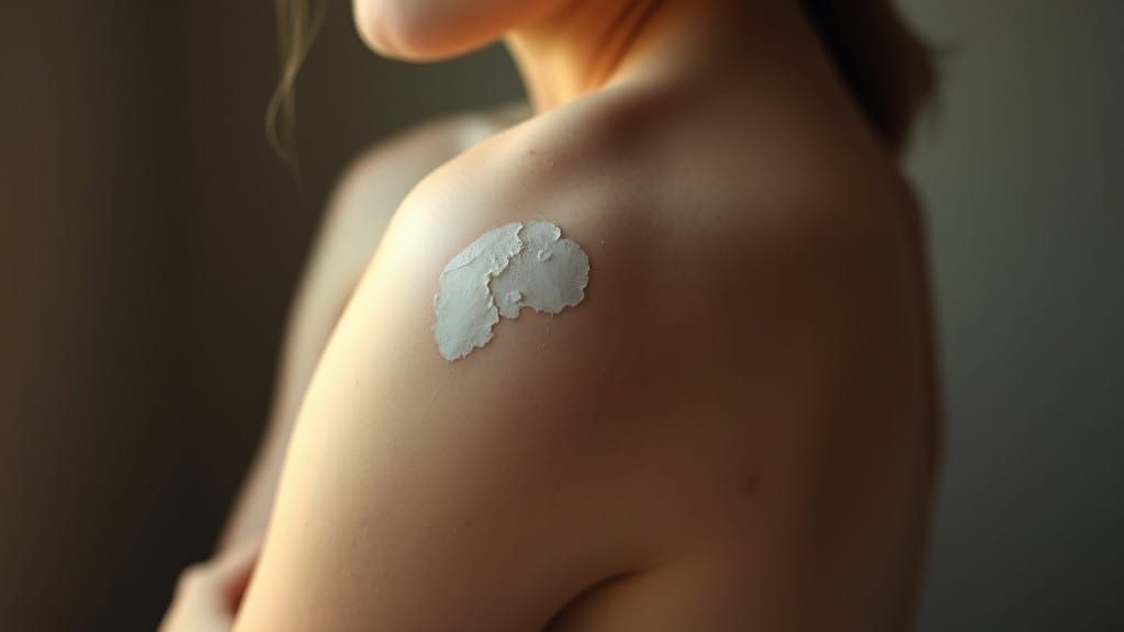 Hyper-Realistic Portrait of a Young Woman with a Healed Burn...