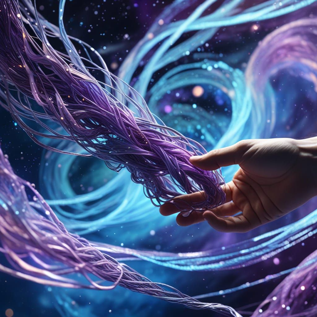 Dreamlike Infinity Close-up in Vibrant Oil Painting Style