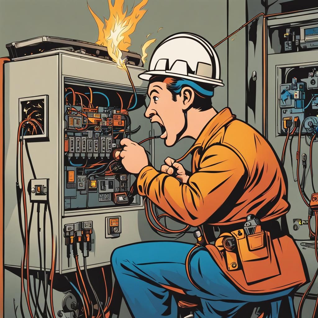 Electrician Shocked While Repairing Fuse Box