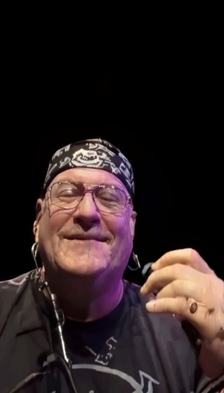 Cartoon Rock Singer at Amusement Park Freak Show