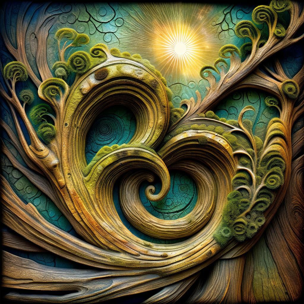 Oak Dryad Nymph in a Psychedelic Forest