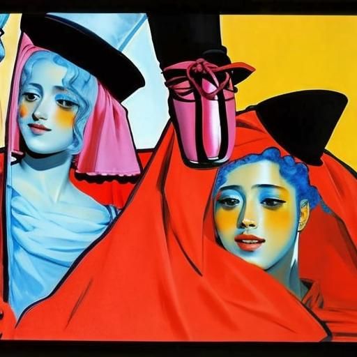 Rococo Scene in Watteau Style