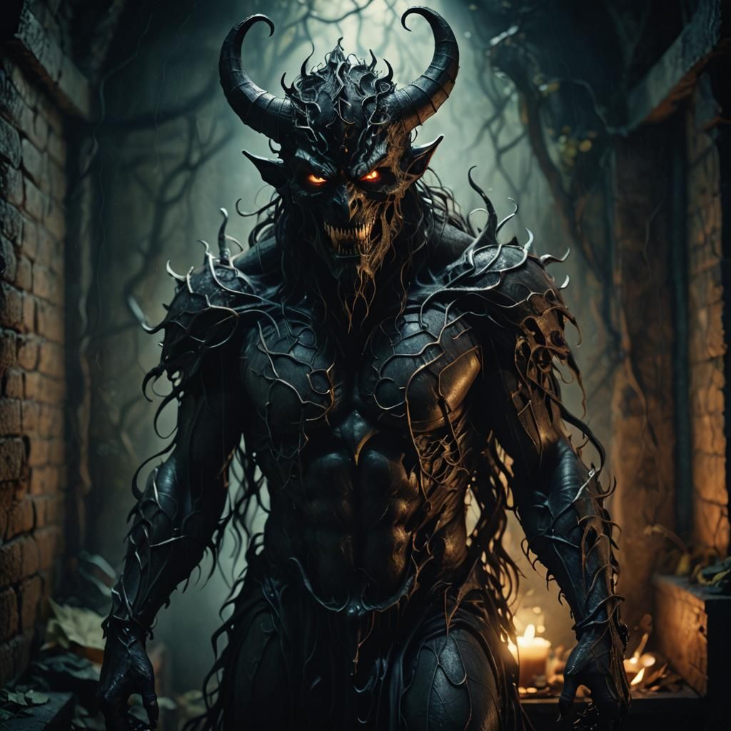 Eerie Translucent Demon in Vintage 35mm Photo