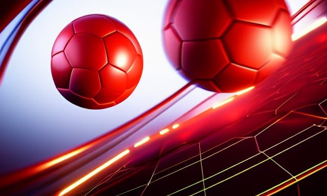 Giant Red Female Symbol on Soccer Pitch