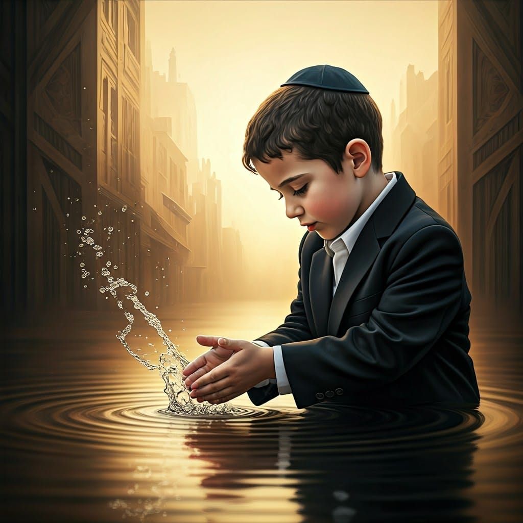 Traditional Morning Ritual in Golden Hour