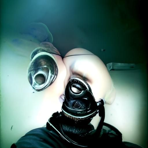 Gas Mask with Bulging Eyes