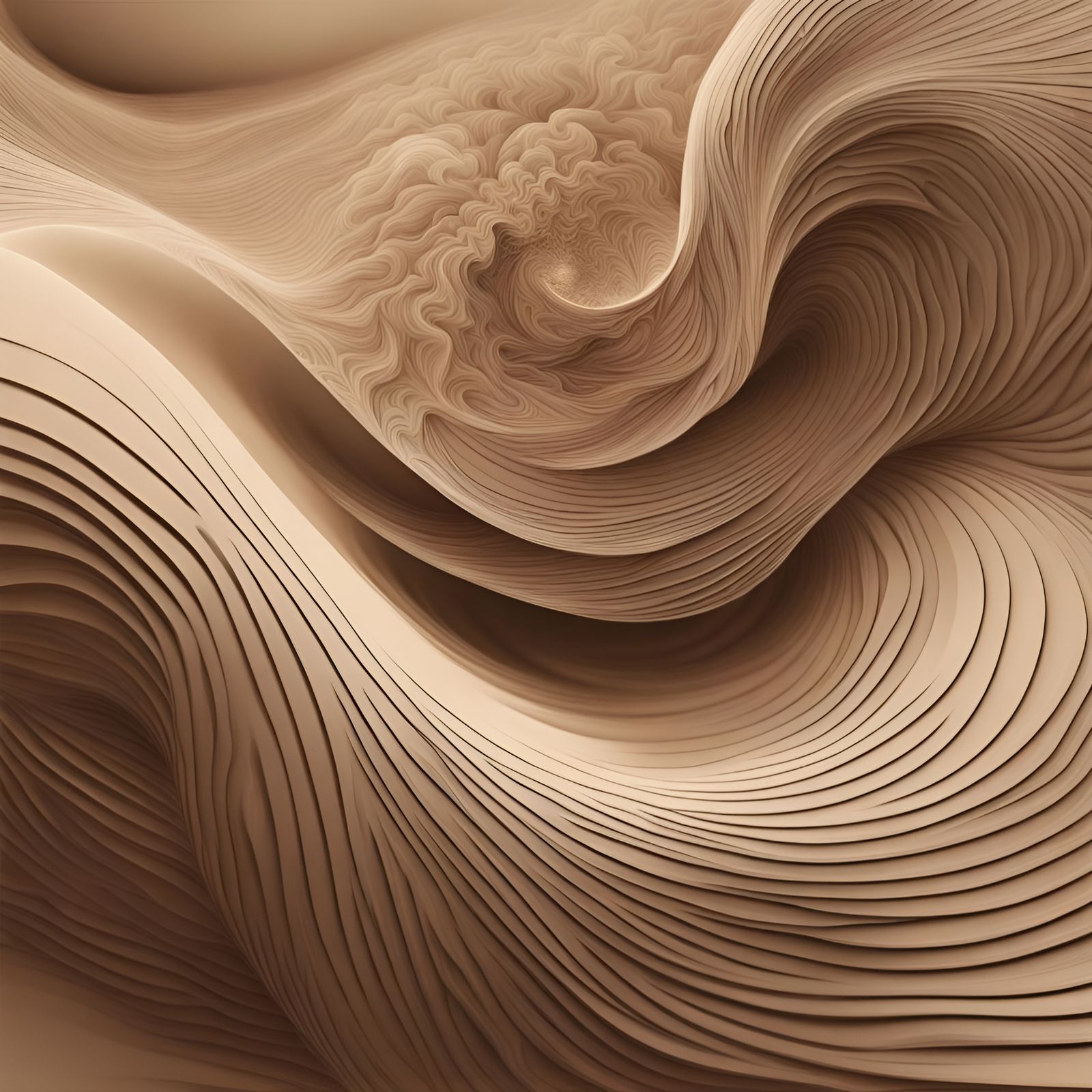 Abstract Sandstorm with Vector Fractal Elements