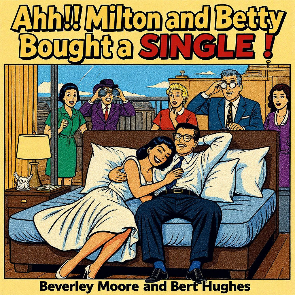 1950s Satirical Movie Scene: Milton and Betty