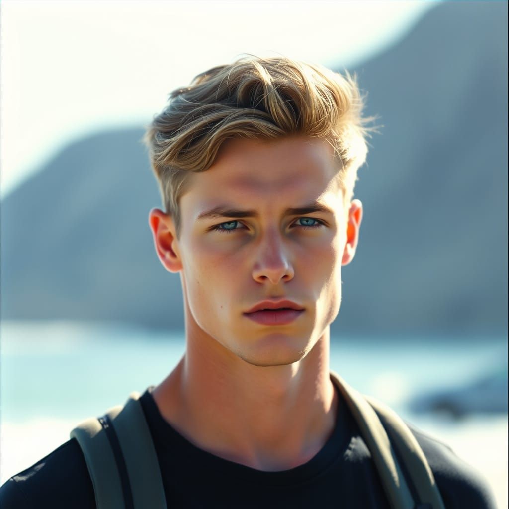 Tall, Surfer-Built Adrenaline Junkie with Intense Blue Eyes