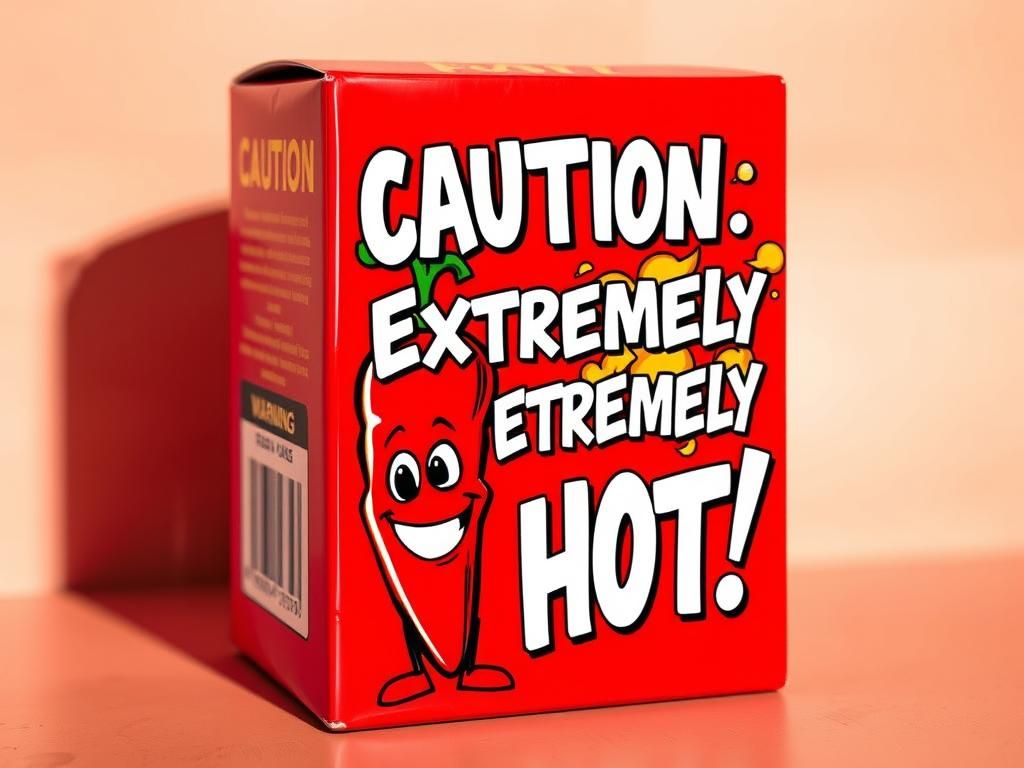 Cartoon Chili Box with Exploding Head, Comic Book Style