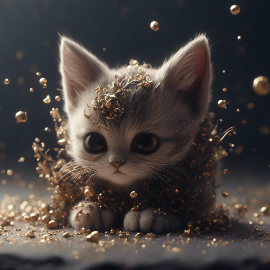 Sorrowful Kitten Portrait