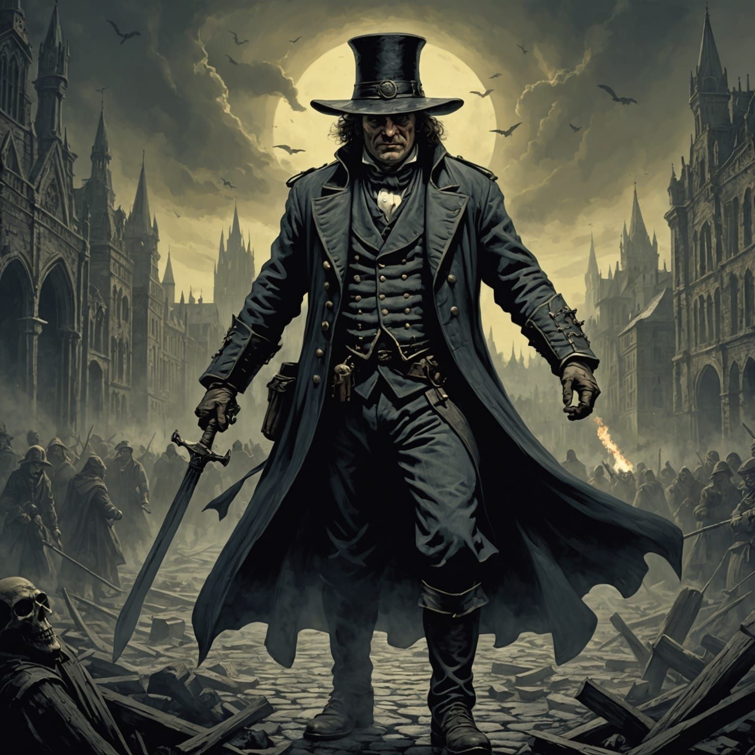 Horrific Good Luck Illustration in Doré Rutkowski Style