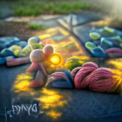 Vibrant Chalk Art: Dying Sunlight Bokeh