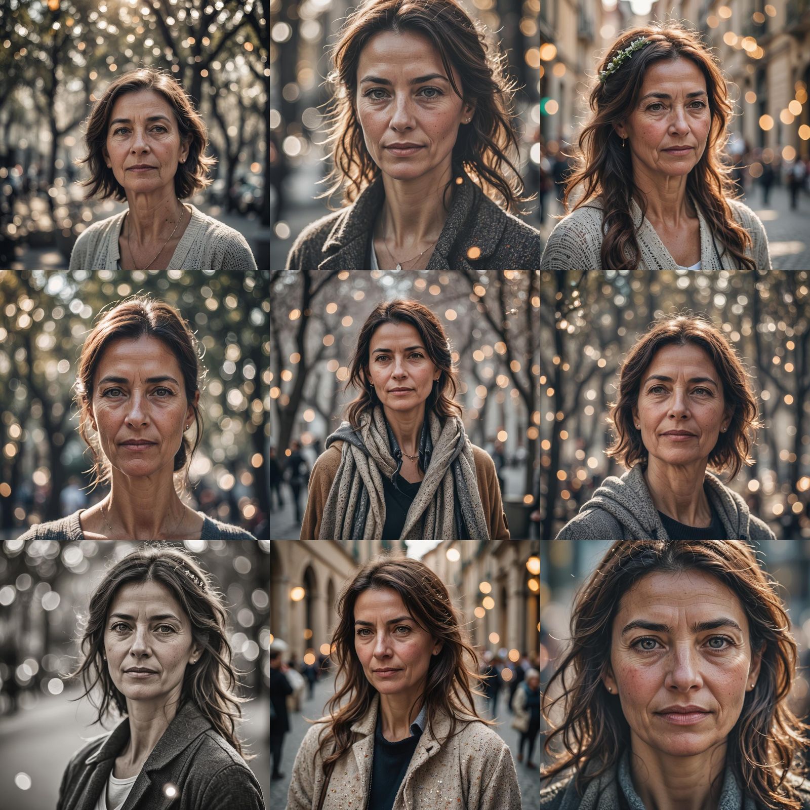 Woman's Life Portrait: Birth to Old Age