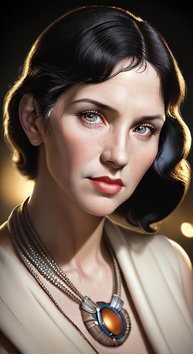 Art Deco Portrait in Professional Photography Style