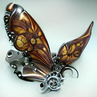 Steampunk Butterfly with Clockwork Wings