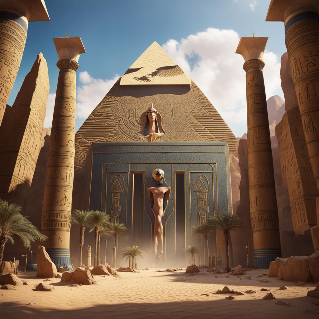Detailed Matte Painting of Egypt in Unreal Engine