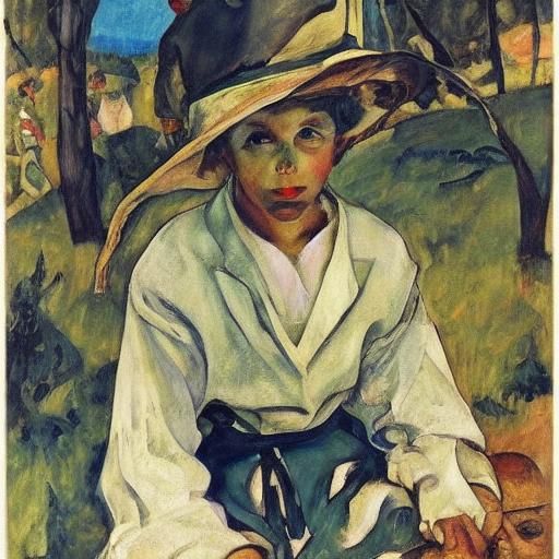 Christmas Girl as Grim Reaper, Ethereal Portrait