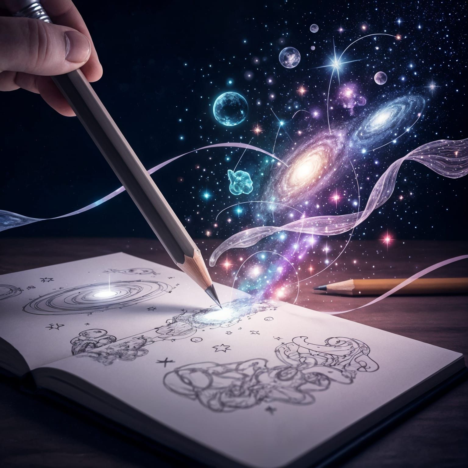 Enchanted Pencil Creates Living Constellations
