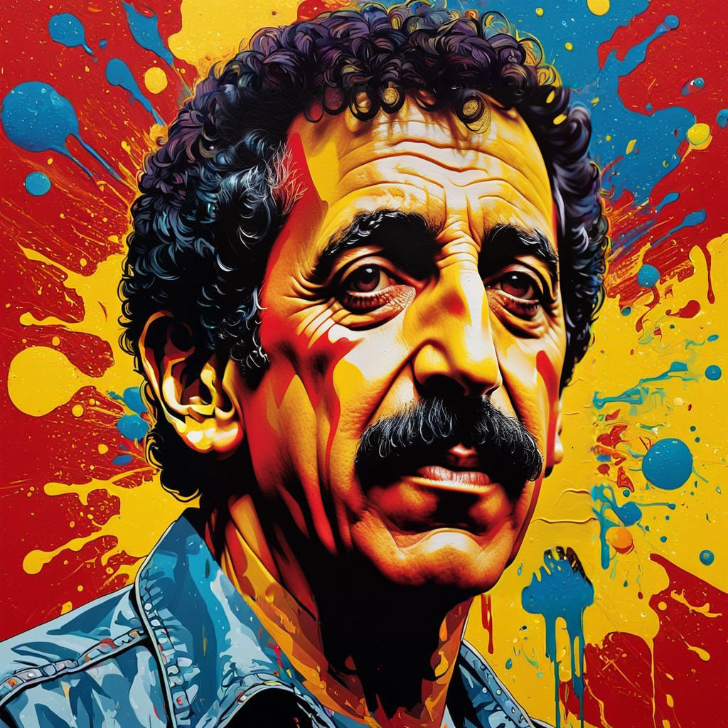 Jim Croce Pop Art Portrait with Bold Colors