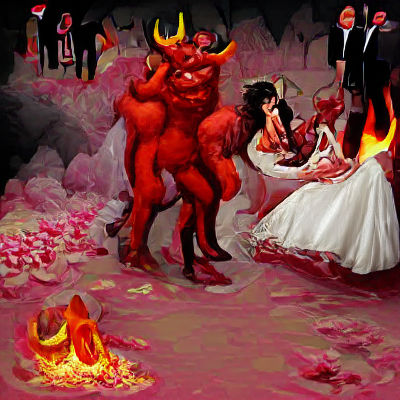 Demonic Wedding Ceremony in Hellscape