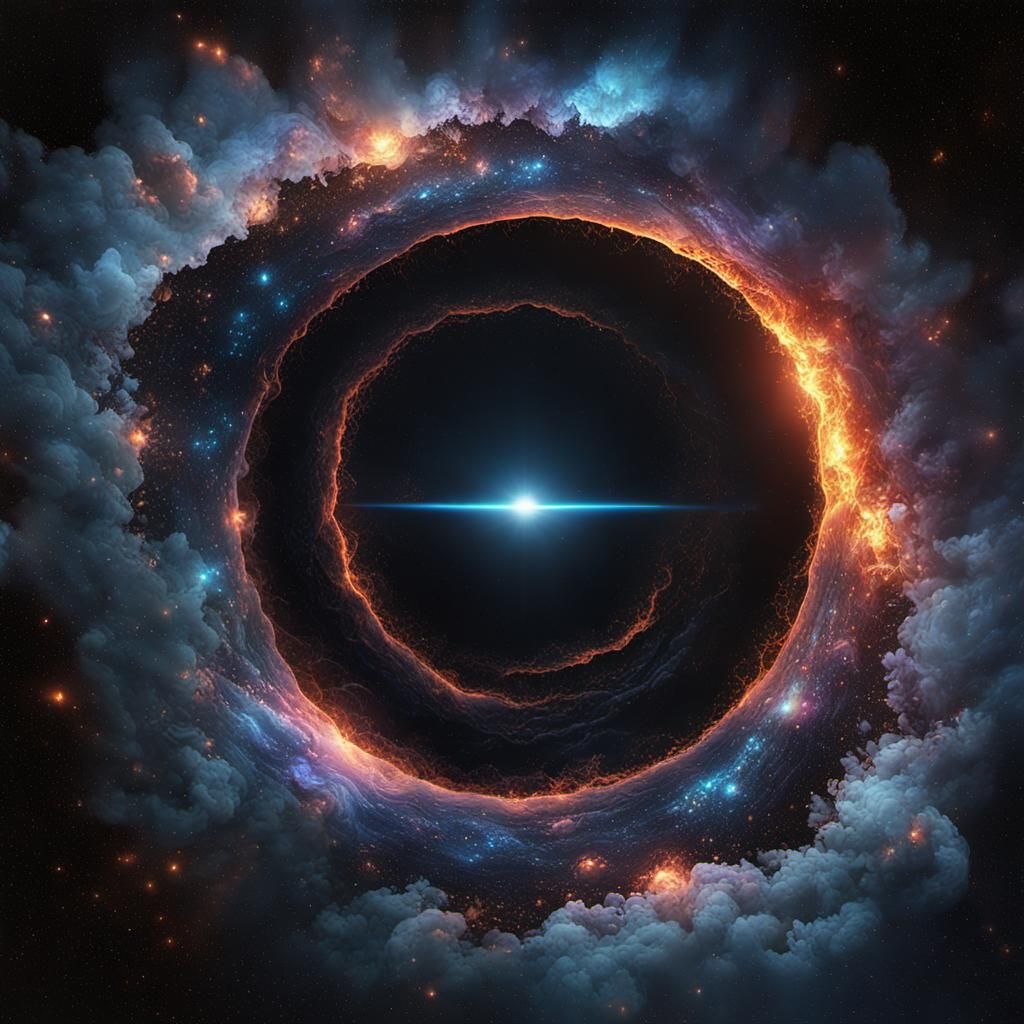 Black Hole Devouring Galaxies: Epic Digital Art