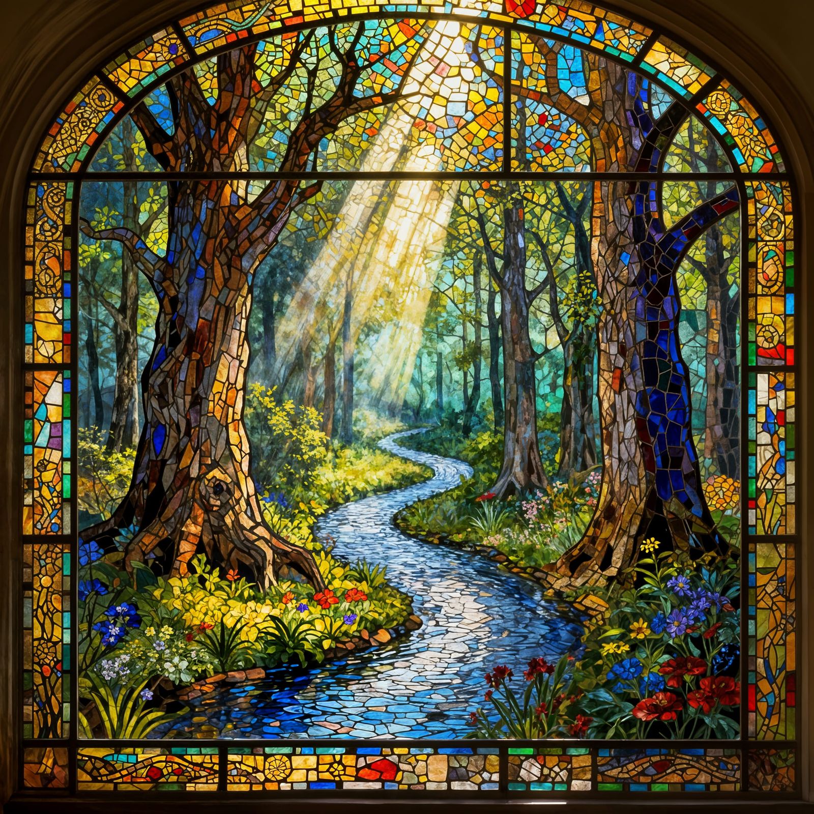 Dragonfly Mosaic Stained Glass Art