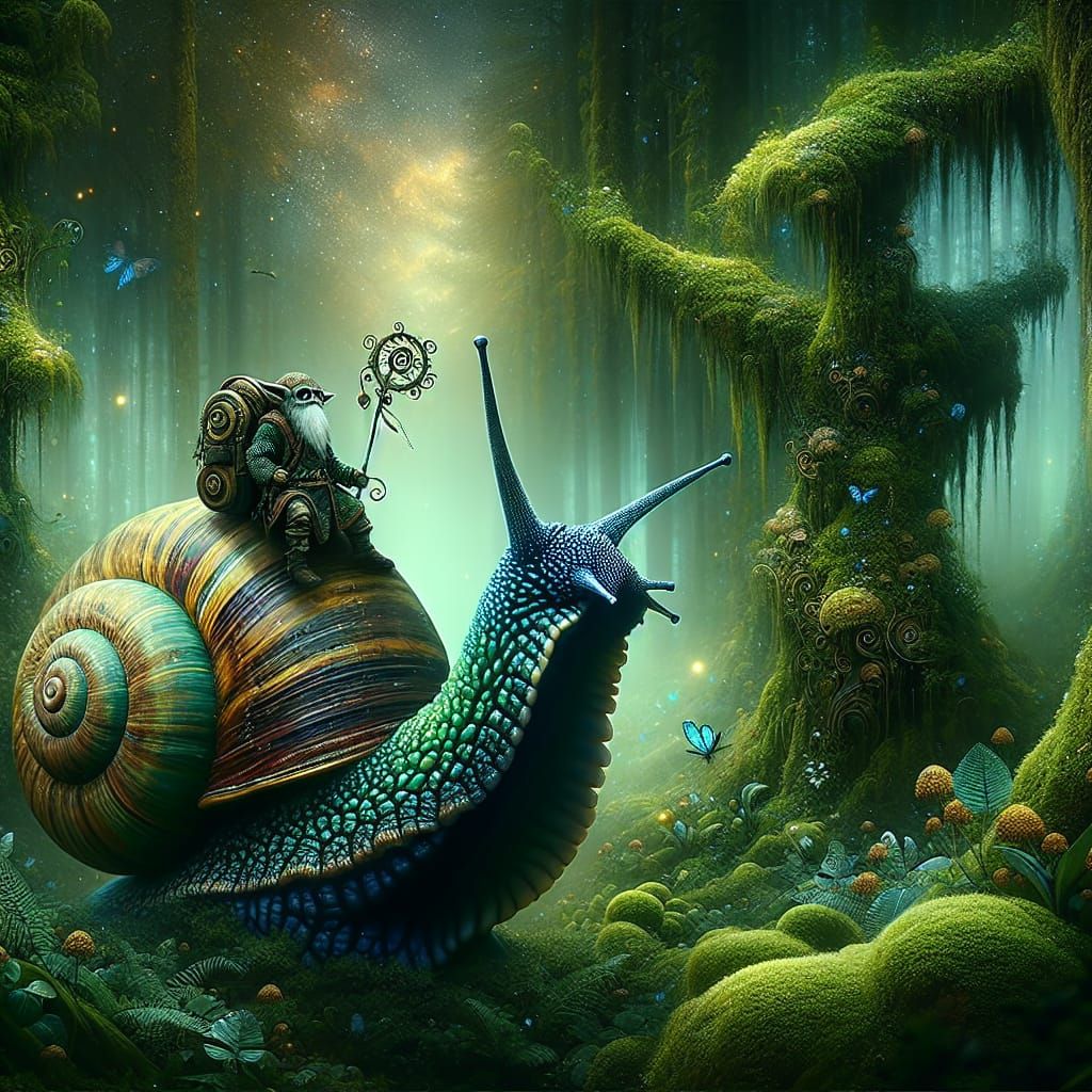 Gnome and Snail Embark on Dark Fantasy Quest