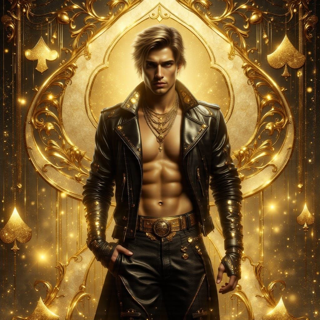 Knave of Spades in Art Nouveau Punk Style