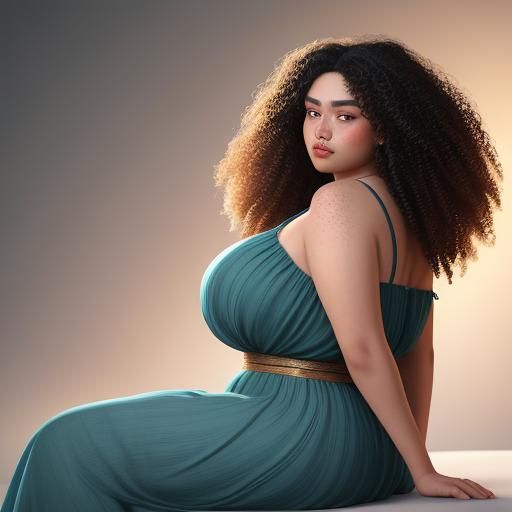 Native American Woman Portrait in Anime Style