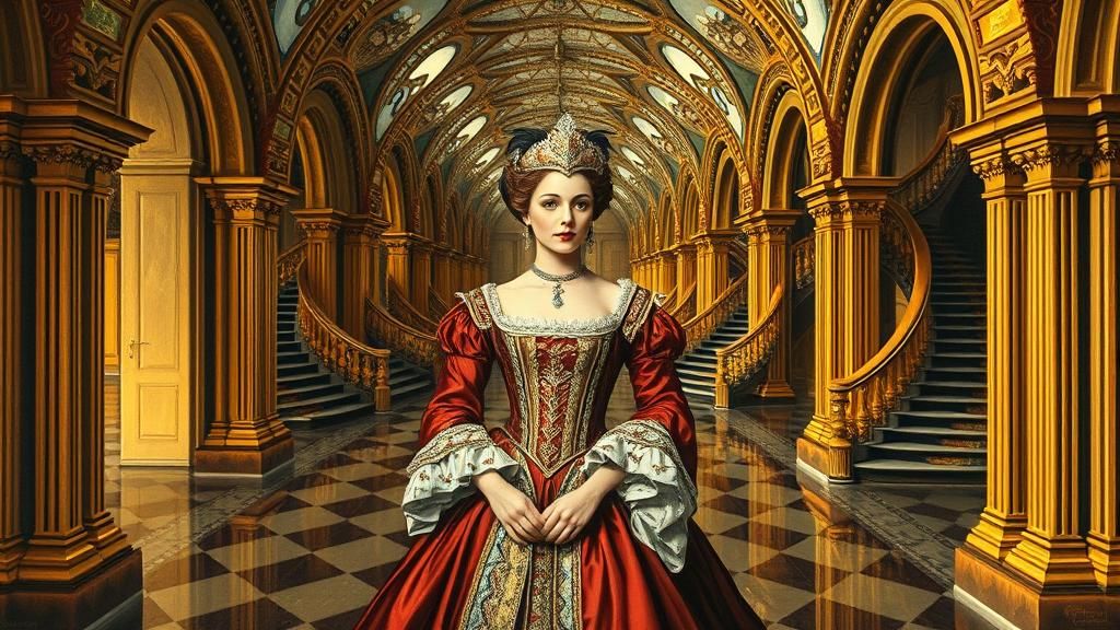 Royal Woman at Masquerade Ball in London