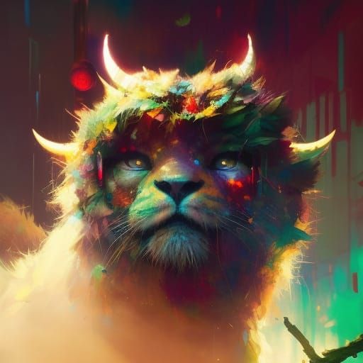 Demon Climbing Haunted Treehouse: Oil Painting Portrait