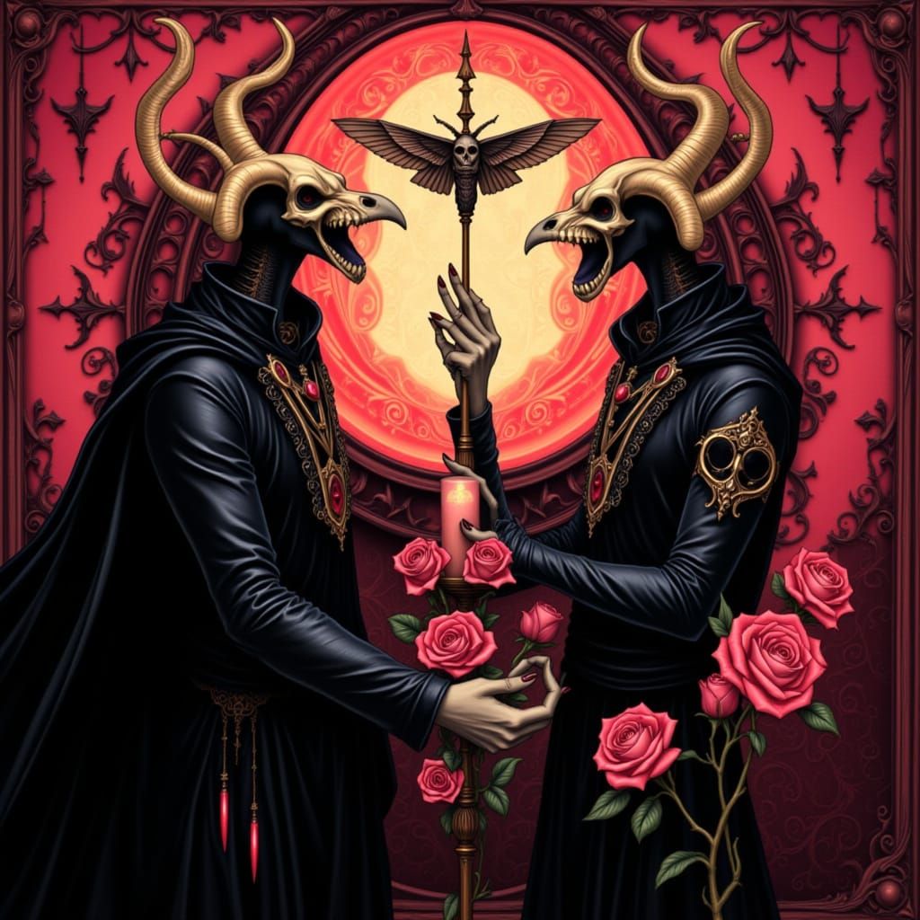 Majestic Death Head Luna Moth in Ethereal Glow