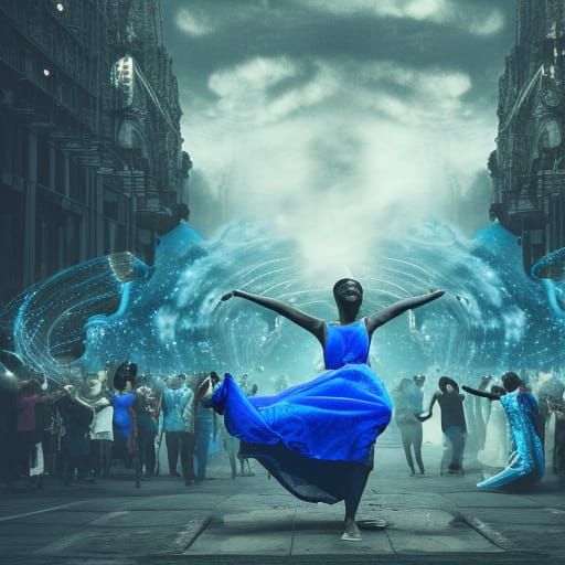 The blue dancer