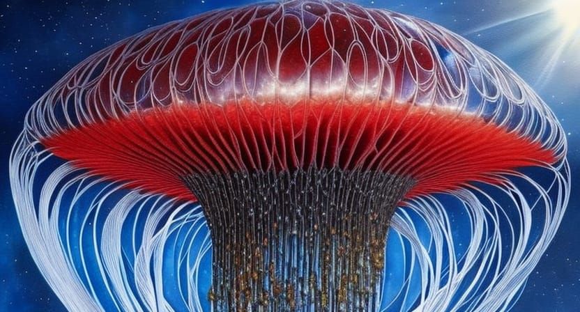 Space Jellyfish Descends to Earth: A Digital Painting