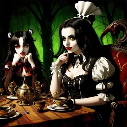 Eerie Alice in Wonderland Tea Party