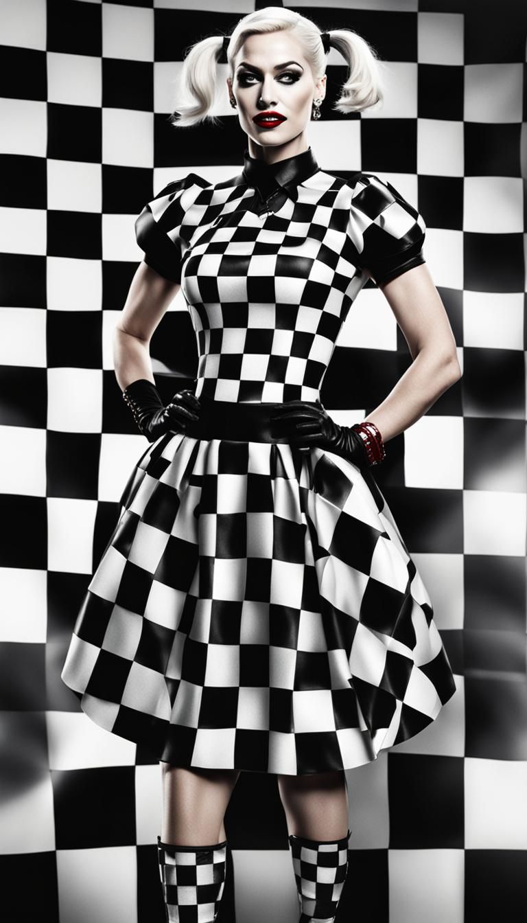 Gwen Stefani as Harley Quinn Hyperrealistic Portrait