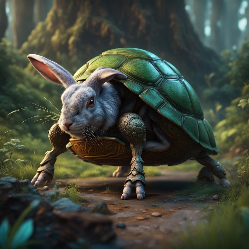 Rabbit Hybrid Creature in Detailed Matte Painting