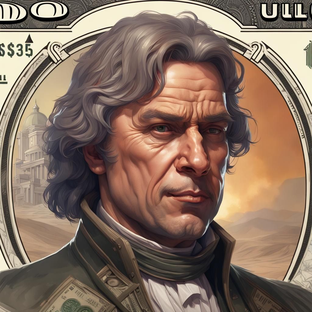 Paul Atreides on a Dune-Themed 100 Dollar Bill