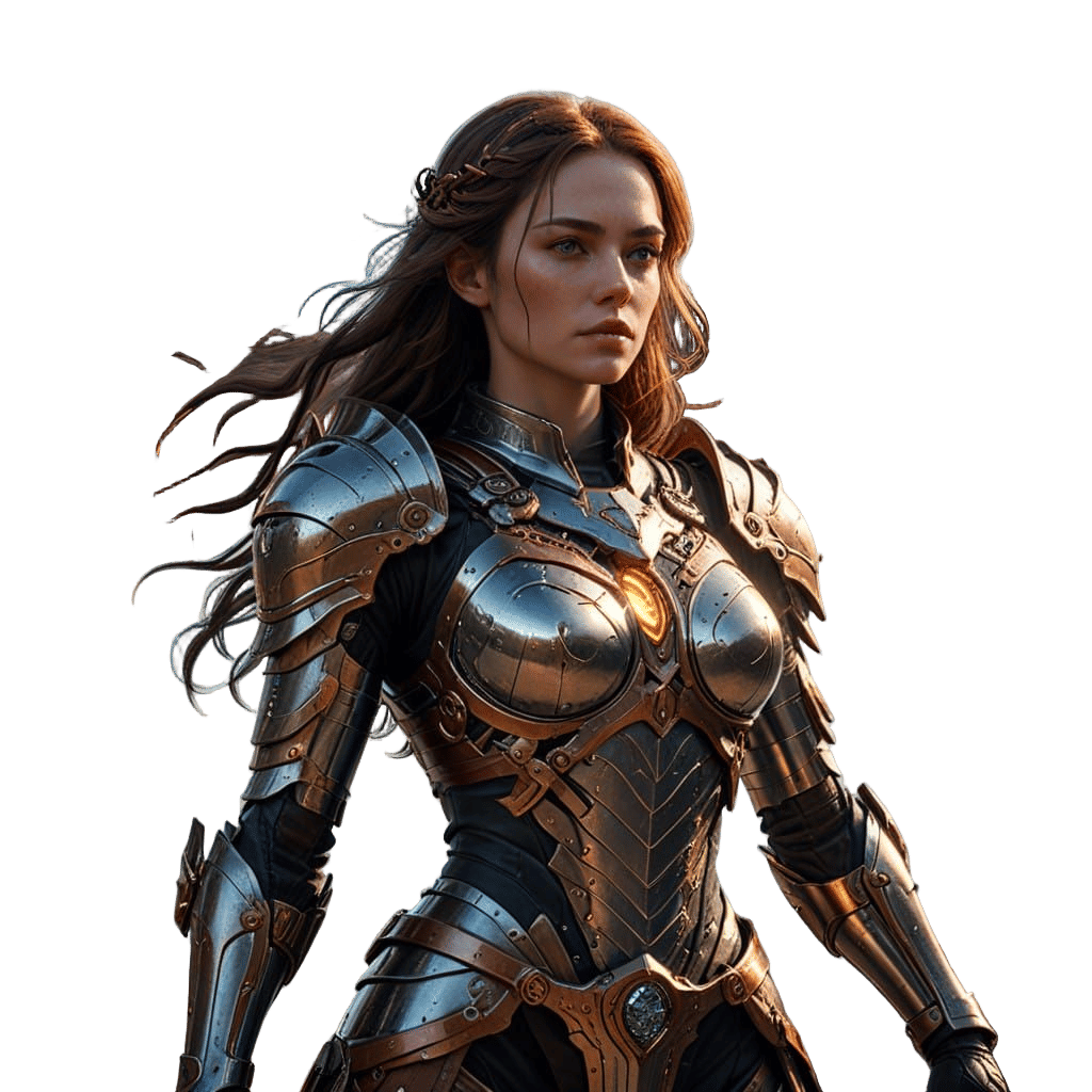 Goddess of Battle: Realistic Female Warrior in Medieval Armo...