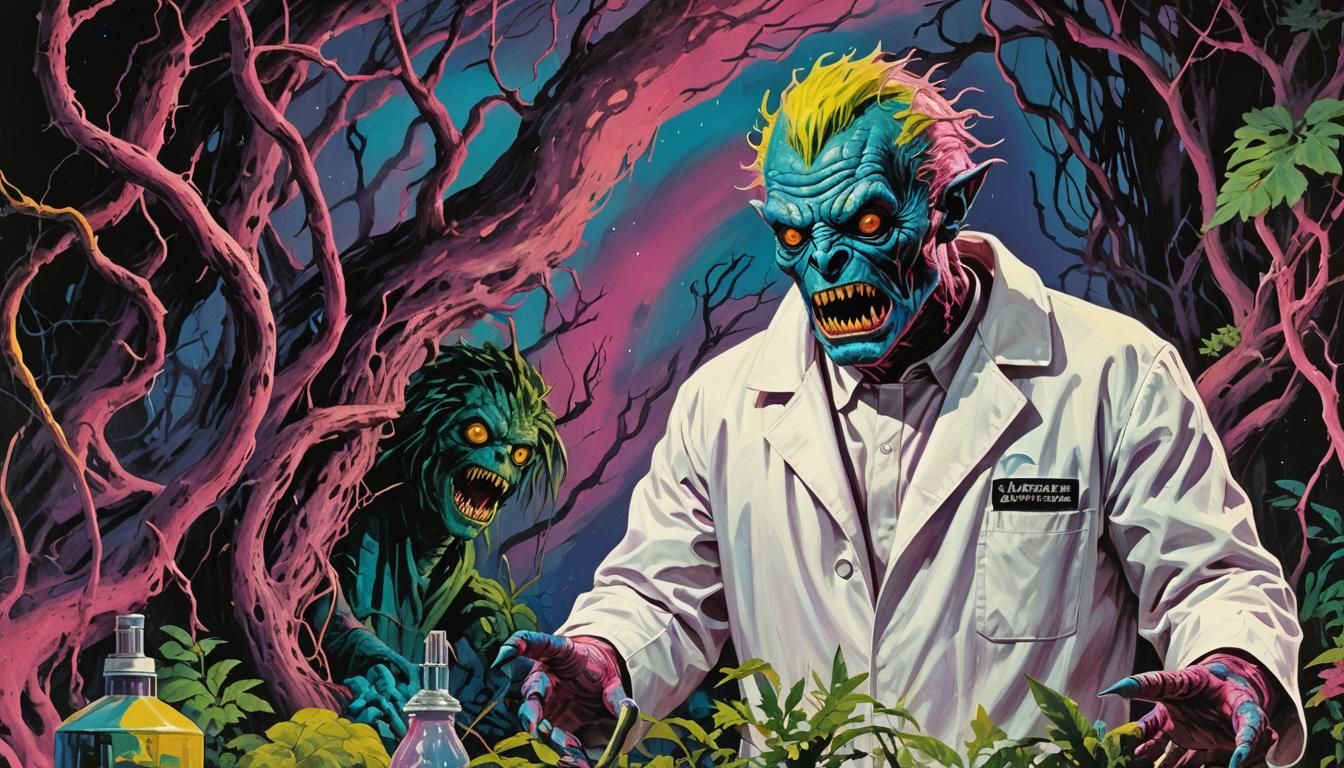 Retro Sci-Fi Monster Model Kit Box Art